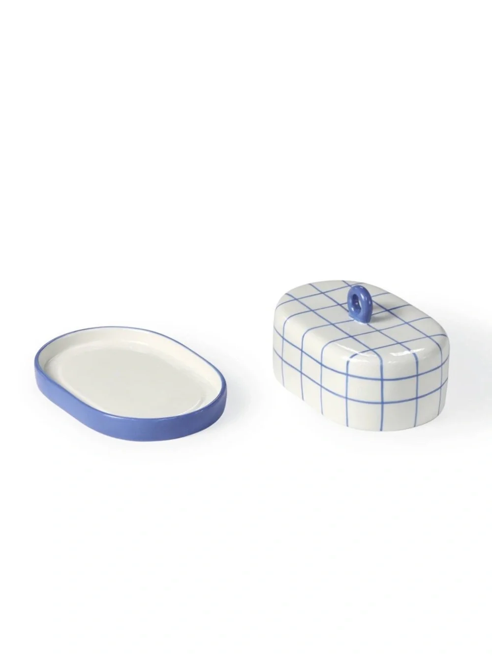 Blue and White Grid Ceramic Butter Dish, Target Bullseye Playground 2026